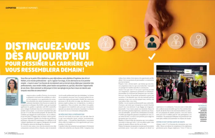 DISTINGUEZ-VOUS  DÈS AUJOURD’HUI POUR DESSINER LA CARRIÈRE QUI  VOUS RESSEMBLERA DEMAIN!